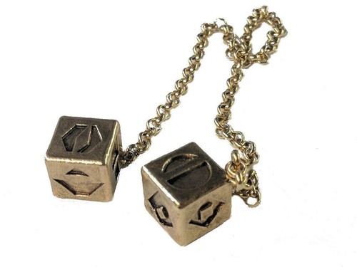 Antiqued metal solo dice - antiqued,