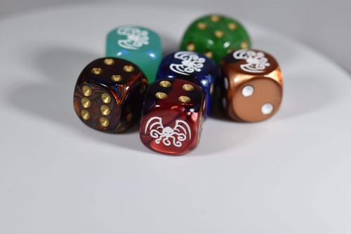 Cthulhu pipped dice - pipped, |