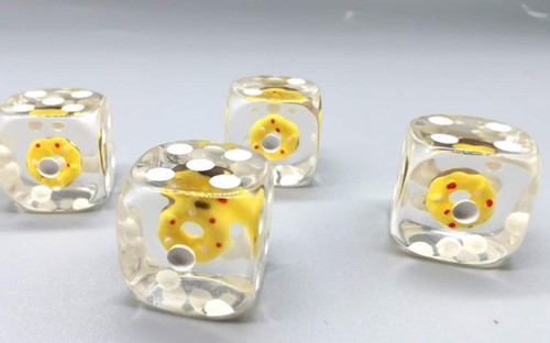Yellow donut pipped 16mm - yellow, d6